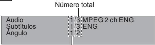 Número total Audio Subtítulos Ángulo 1/3 MPEG 2 ch ENG 1/3 ENG 1/2
