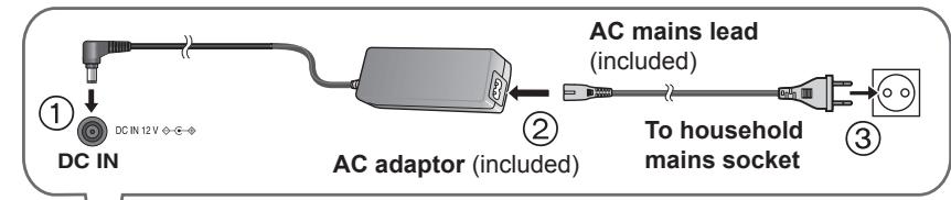 PANASONIC DVD-LS70EG - ② Recharging the battery - 1