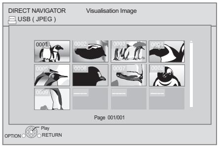 PANASONIC DMP BD75 - Appuyez sur [▲, ▼, ◀, ►] pour sélectionner l'image fixe et appuyez sur [OK]. - 1