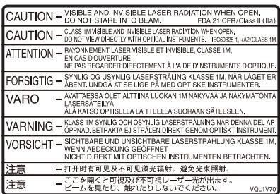 PANASONIC DMP BD75 - Note relative au pictogramme à apposer sur les piles (voir les 2 exemples ci-contre) - 1