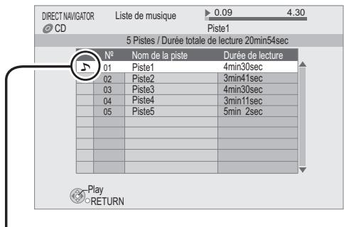 PANASONIC DMP BD75 - Appuyez sur [▲, ▼] pour sélectionner la piste et appuyez sur [OK]. - 1