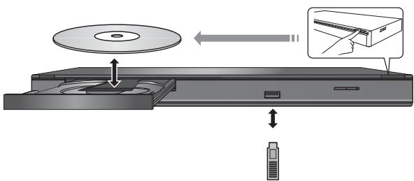 PANASONIC DMP BD75 - Insérer ou enlever un support - 1