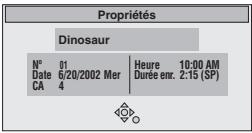 PANASONIC DMR E85H - Appuyer sur [SUB MENU], puis sur [▲, ▼] pour sélectionner l'opération, puis appuyer sur [ENTER]. - 2