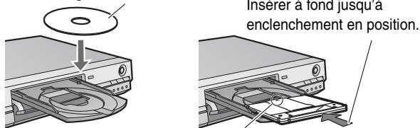 PANASONIC DMR E85H - Appuyer sur [▲ OPEN/CLOSE] sur l'appareil principal pour ouvrir le tiroir et y insérer un disque. - 1