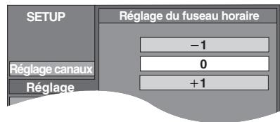 PANASONIC DMR E85H - Réglage du fuseau horaire - 1