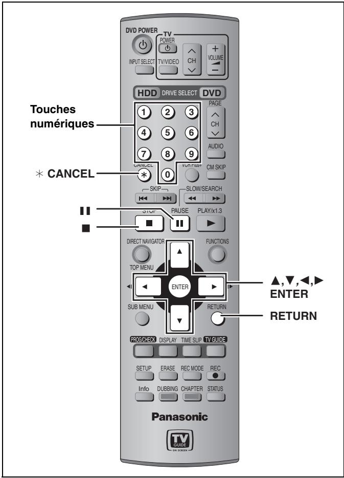PANASONIC DMR E85H - Opérations sur les chapitres - 2