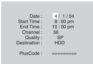 PANASONIC DMR E85H - Appuyer sur [CHAPTER] (vert). - 1