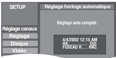 PANASONIC DMR E85H - Réglage horloge/canal auto - 1