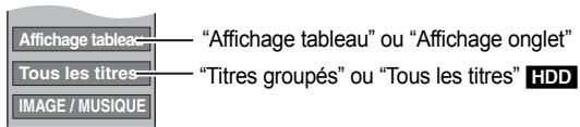 PANASONIC DMR-EX96CEGK - Changement de présentation de l'écran DIRECT NAVIGATOR - 1