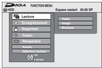 PANASONIC DMR-EX96CEGK - Appuyez sur [FUNCTION MENU]. - 1