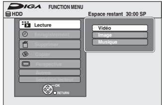 PANASONIC DMR-EX96CEGK - Appuyez sur [▲, ▼] pour sélectionner une fonction, puis appuyez sur [OK]. - 1