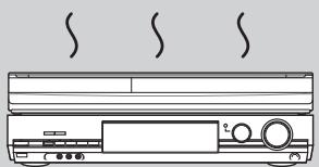 PANASONIC DMR-EX96CEGK - Ne posez pas l'appareil sur un amplificateur ou sur un autre appareil susceptible de chauffer. - 1