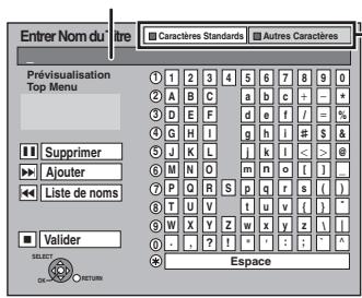 PANASONIC DMR-EX96CEGK - Montrez l'écran Entrer Nom du Titre etc. - 1