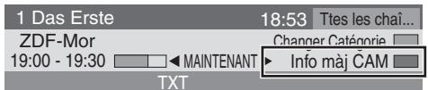 PANASONIC DMR-EX96CEGK - Mise à jour du logiciel du module CAM (Conditional Access Module) compatible CI Plus - 2