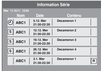 PANASONIC DMR-EX96CEGK - ■ Pour contrôler l'horaire de la série - 1