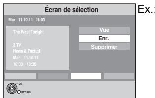 PANASONIC DMR-EX96CEGK - Appuyez sur [▲, ▼, ◀, ▶] pour sélectionner le programme futur et appuyez sur [OK]. - 1