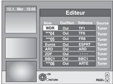PANASONIC DMR-EX96CEGK - Appuyez sur [▲, ▼] pour sélectionner "Editeur" puis appuyez sur [OK]. - 1