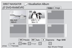 PANASONIC DMPB100 - Appuyez sur [▲, ▼, ◀, ►] pour sélectionner l'album puis appuyez sur [OK]. - 1