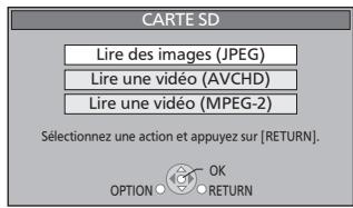 PANASONIC DMPB100 - Insérez un disque ou une carte SD (⇒ 15). - 1