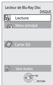PANASONIC DMPB100 - Appuyez sur [▲, ▼] pour sélectionner l'option puis appuyez sur [OK]. - 1