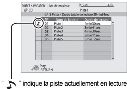 PANASONIC DMPB100 - Appuyez sur [▲, ▼] pour sélectionner la piste puis appuyez sur [OK]. - 1