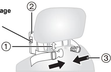 PANASONIC DMPB100 - Fixez le support de montage de l'appui-tête au siège avant. - 1