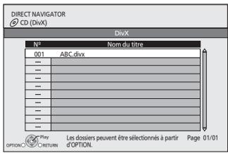 PANASONIC DMPB100 - Appuyez sur [▲, ▼] pour sélectionner le titre puis appuyez sur [OK]. - 1