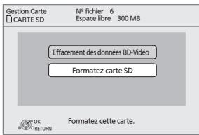 PANASONIC DMPB100 - Formater des cartes SD/Supprimer des données - 1