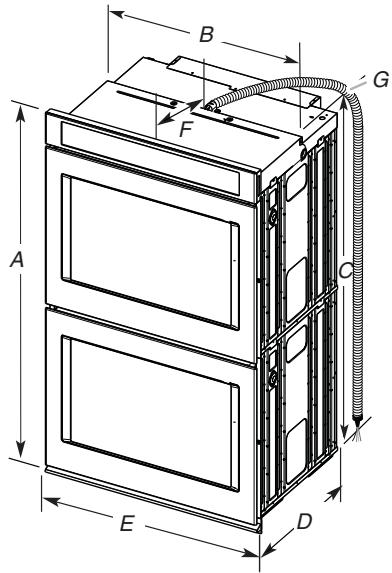 WHIRLPOOL WOS97ES0ES  - INSTALLATION GUIDE - Fours simples installés dans un placard - 1