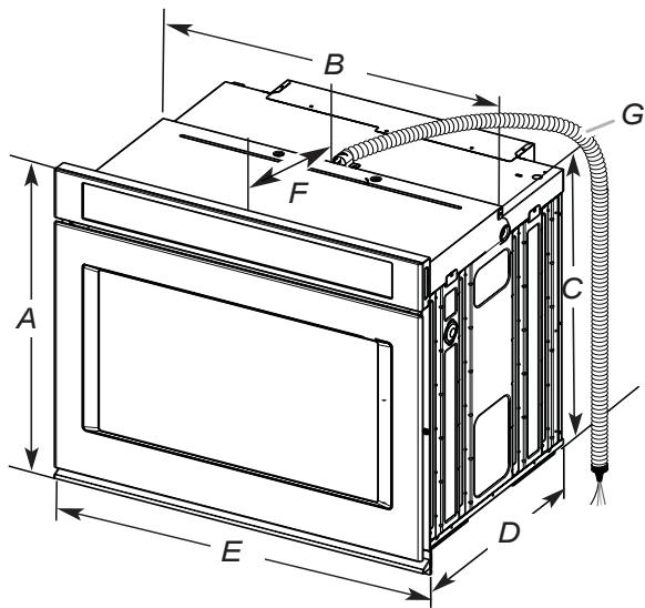 WHIRLPOOL WOS97ES0ES  - INSTALLATION GUIDE - Product Dimensions - Single Ovens - 1