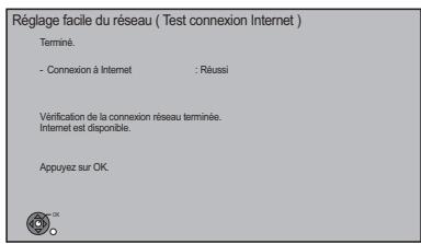 PANASONIC DMR-PWT500 - Réglage facile du réseau (test connexion internet) - 1