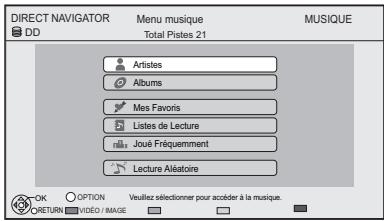PANASONIC DMR-PWT500 - Lorsque "listes de lecture" est sélectionné - 2