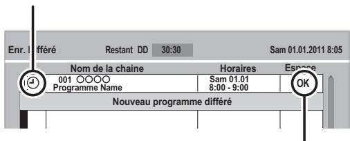 PANASONIC DMR-PWT500 - Appuyez sur [OK]. - 1