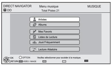 PANASONIC DMR-PWT500 - Utilisation de l'écran arborescent pour trouver un dossier - 2