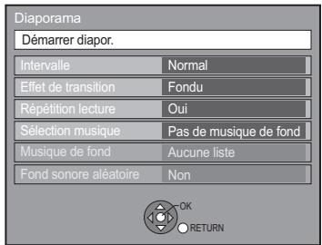 PANASONIC DMR-PWT500 - Réglages diaporama - 1