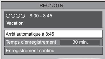 PANASONIC DMR-PWT500 - Sélectionnez "arrêt automatique", puis appuyez sur [OK]. - 1