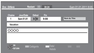 PANASONIC DMR-PWT500 - Sélectionnez et changez les éléments. - 1