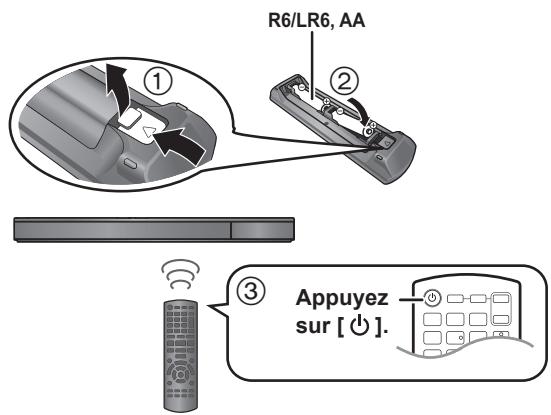 R6/LR6, AA ① ② ③ Appuyez sur [ ⏻ ].