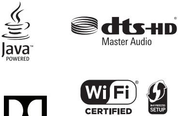 PANASONIC DMP-BDT167EF - Droits d'auteur et Marques déposées - 1
