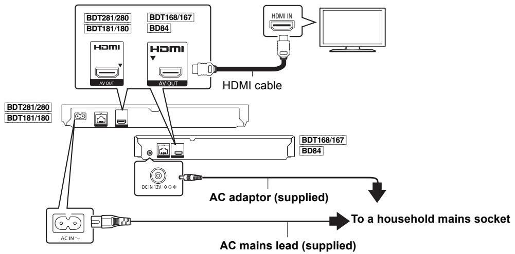 PANASONIC DMP-BDT181EG - STEP 1: Connecting to a TV - 1
