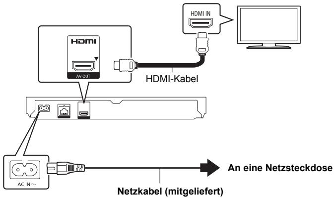 PANASONIC DMP-BDT184EG - SCHRITT 1: Anschluss an einen Fernseher - 1