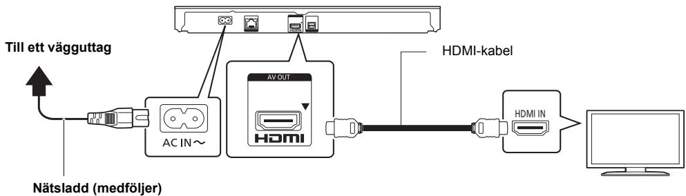 PANASONIC DMP-BDT381 - STEG 1 : Att ansluta en TV - 1