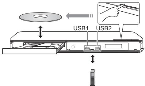 PANASONIC DMP-BDT385EG - Anschlieben oder Entfernen von Medien - 1