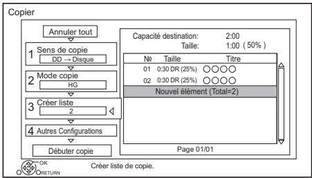 PANASONIC DMR-BWT850EC - Éditer la liste de copie - 1