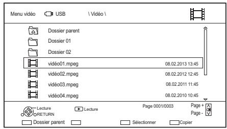PANASONIC DMR-BWT850EC - Écran de la liste vidéo - 1