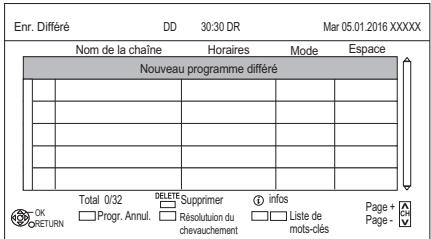 PANASONIC DMR-BWT850EC - Programmation manuelle d'un enregistrement différé - 1