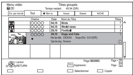 PANASONIC DMR-BWT850EC - Suppression des titres enregistrés - 1