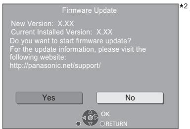 PANASONIC DMPUB400EG - Firmware-updatering - 1