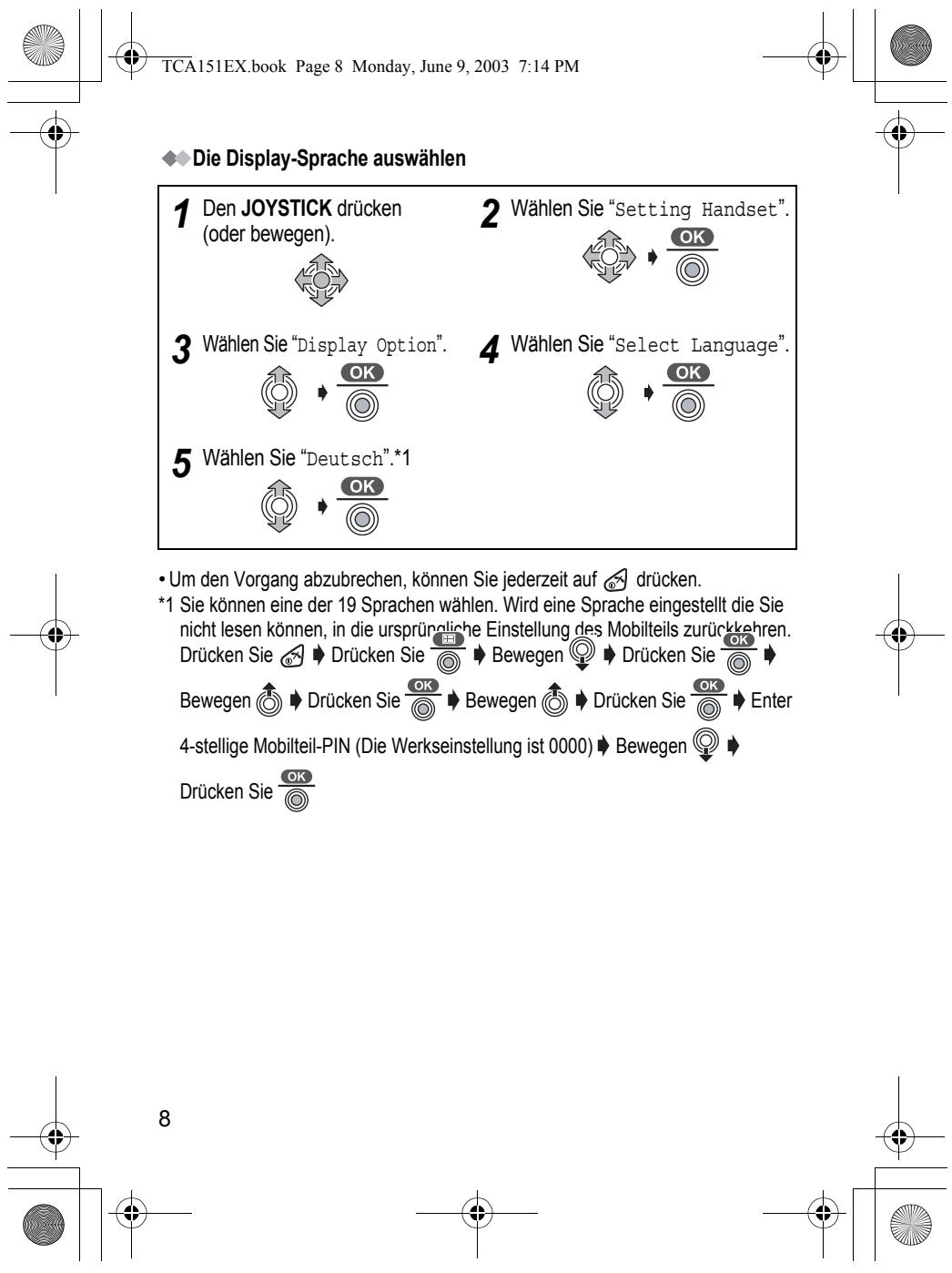 PANASONIC KX-TCA151EX - Aufladen der Akkus - 5