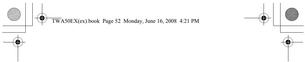TWA50EX(ex).book Page 52 Monday, June 16, 2008 4:21 PM